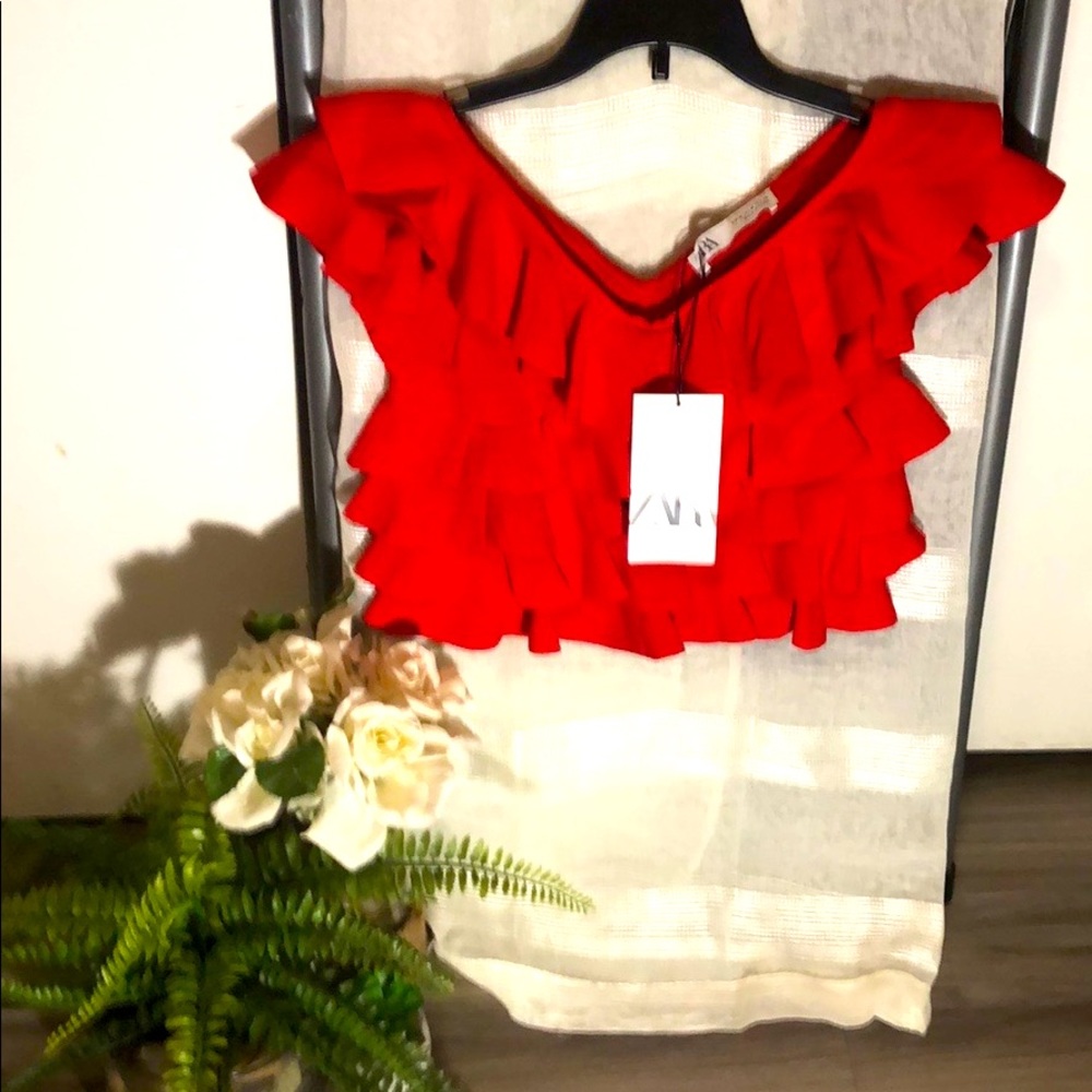 Beautiful Zara Red Crop size M
